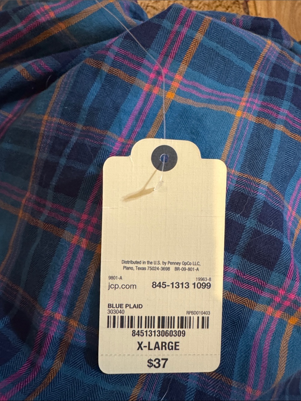 Women’s Blue plaid button up - Picture 2 of 2